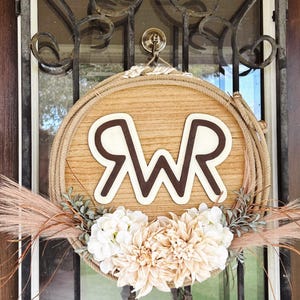 Customer photo: Howdy western door hanger on front door